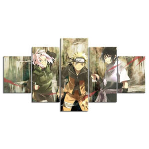 Tableau Naruto Personnages Deco Toile Cadre Mural Manga Naruto