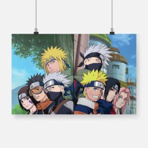 Tableau Naruto Équipe Minato et Kakashi