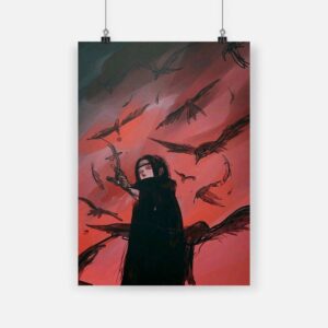 Tableau Naruto Itachi Corbeau